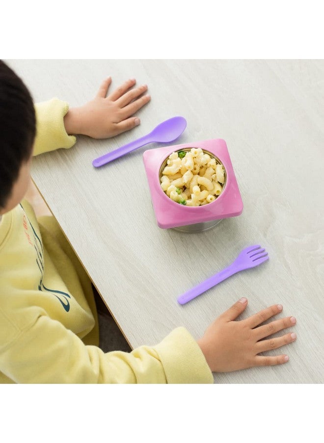 Omie OmieBox Utensil Refill Pack for OmiePod - Matches Bubble Pink or Lilac Purple OmieBox Utensil Set with Case - Reusable, Travel, Lunch Boxes - 6 pieces total (3 spoons + 3 forks) PODS NOT INCLUDED - Image 2