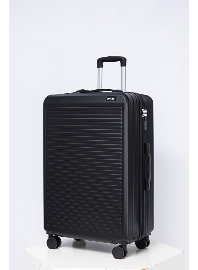 Space Luggage Set of 3 Hardside with Spinner Wheels & Lightweight ABS Luggage for Travel, 28/24/20, Black - Image 2