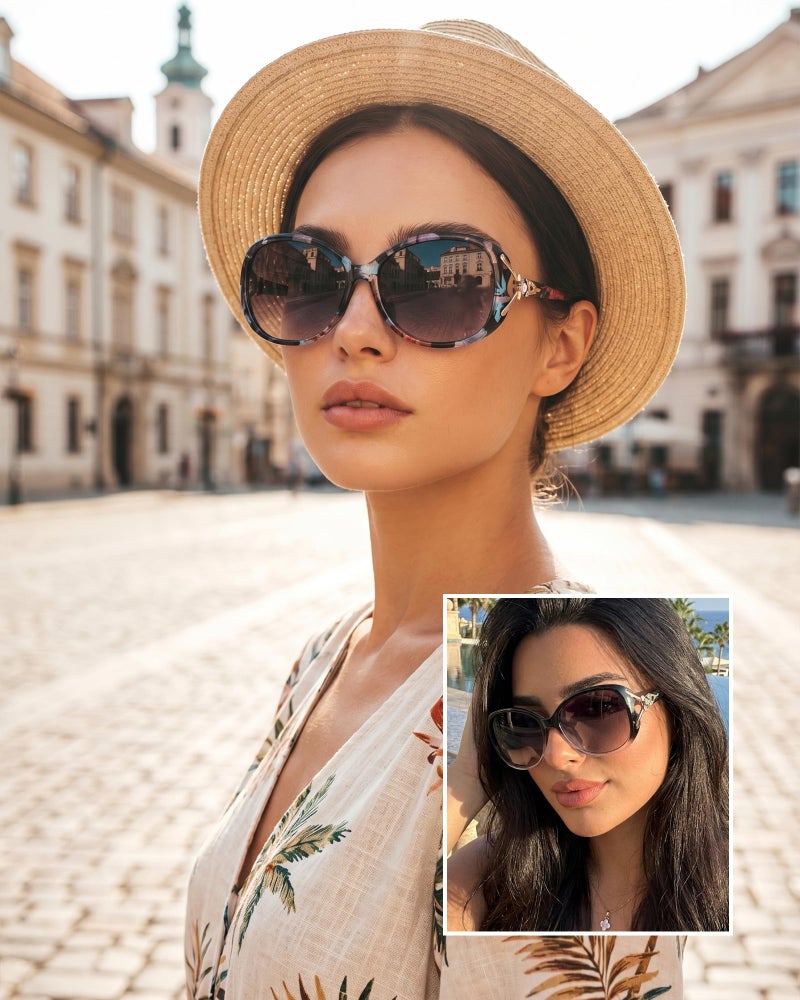 FIMILU Sunglasses for Women Trendy Polarized Sunglasses Oversized Big Sun Glasses Ladies Shades UV Protection - Image 4