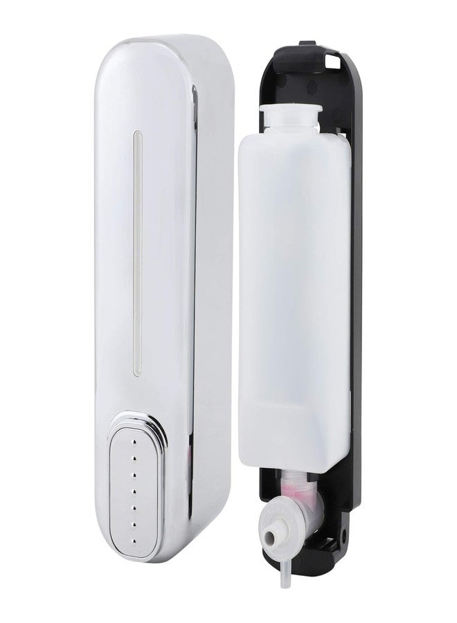 AIMKO Black ABS Wall Mounted Soap Dispenser: Leak-Free Hand Wash & Shampoo Bottle for Bathroom, Kitchen, Shower, Ideal Home Gadget & Organiser for Soap Dispenser in Wash Basin. (Chrome Finish) - Image 4