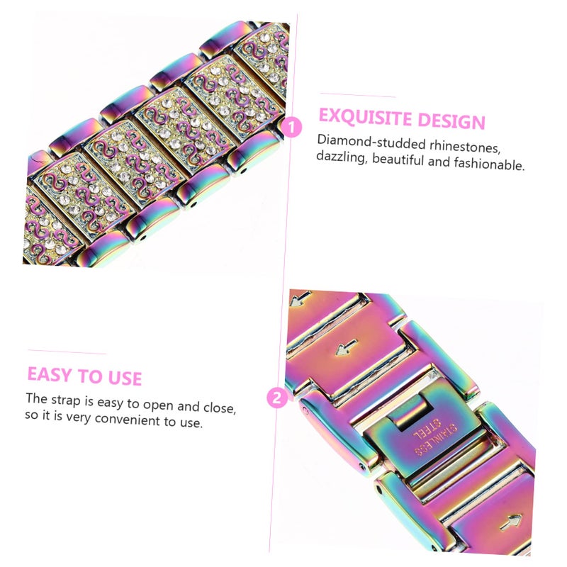 Veemoon Chic Rhinestone Replacement Band For Watch Durable Assorted Color Strap - Image 5