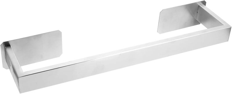Amosfun Self-Adhesive Stainless Steel Towel Rack for Bathroom Wall Towel Holder Smooth Easy Installation Space-Saving Design - Image 1