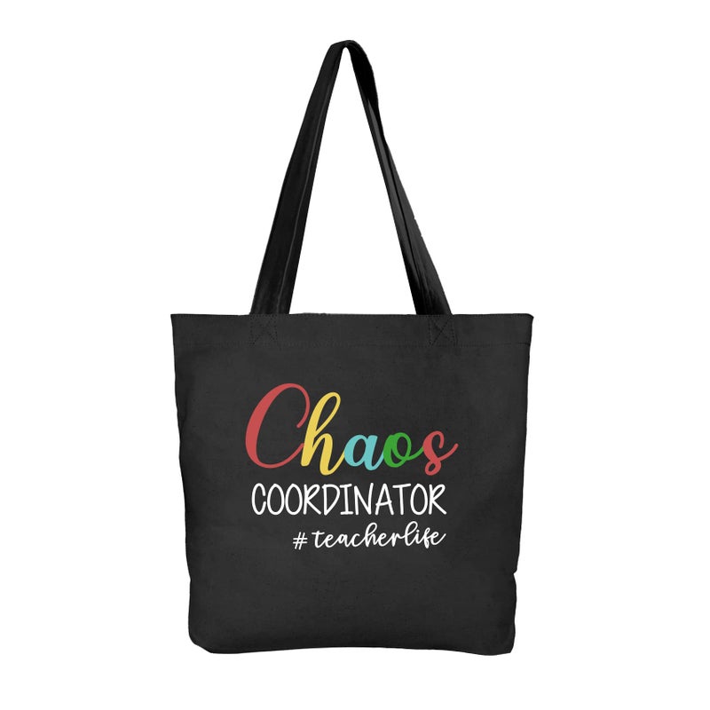 Ugiftcorner Teacher Appreciation Gifts for Women Teacher Tote Bag Thank You Christmas Birthday Thanksgiving Valentines Day Gifts Canvas Tote Bag with Pocket Black