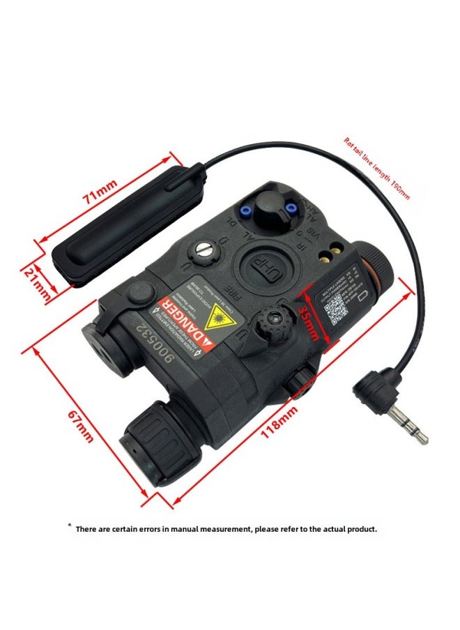 Generic - Overseas PEQ15 Red/Green Laser IR Light Indicator Tactical Flashlight LED Light Flash-Product Specifications:Sand Color (green Laser +IRfill Light +LEDlight Always On + Flashing) - Image 1