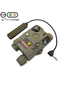 Overseas PEQ15 Red/Green Laser IR Light Indicator Tactical Flashlight LED Light Flash-Product Specifications:Sand Color (green Laser +IRfill Light +LEDlight Always On + Flashing)