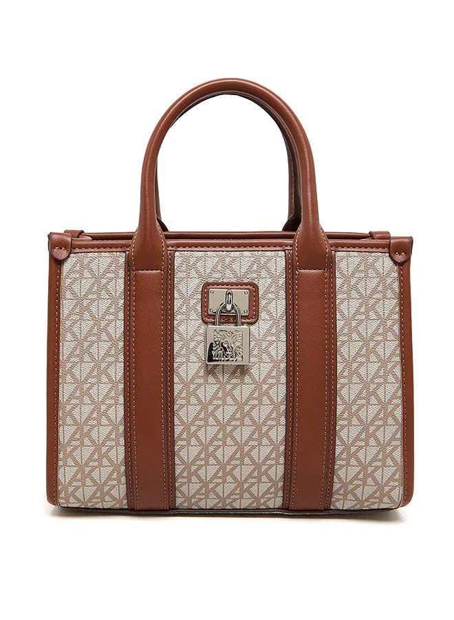 Anne Klein Monogram Patterned PU Tote Bag