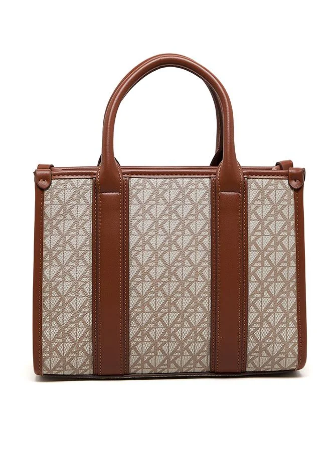 Anne Klein Monogram Patterned PU Tote Bag