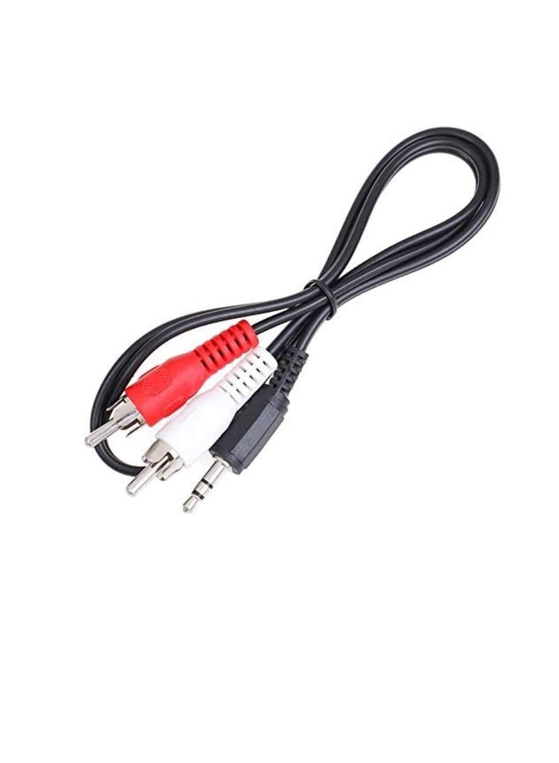 Audio-Aux Cable Stereo Plug Two RCA Plugs For Home Theater,Mobile,Laptop And TV TCA ST-23N (5 Meter)  - Image 1