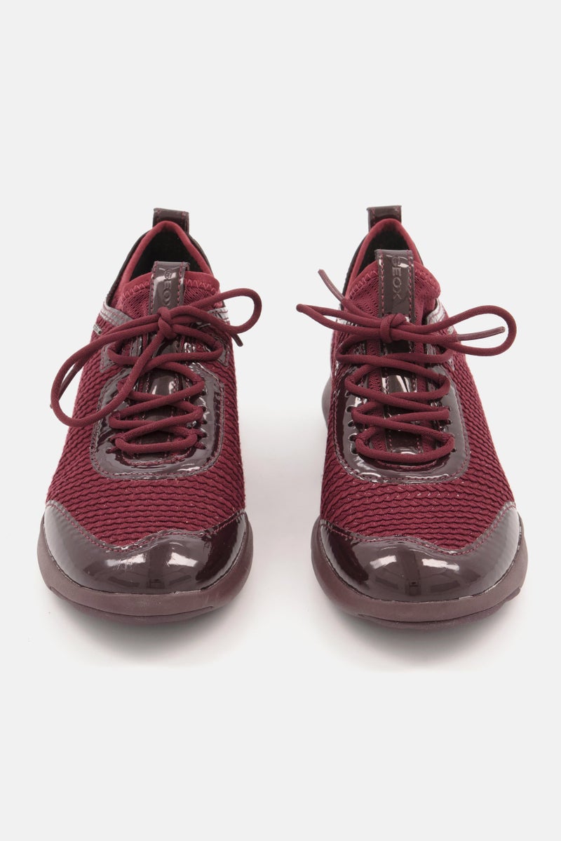 GEOX حذاء نسائي كاجوال Nebula X B برباط، لون عنابي - Image 3