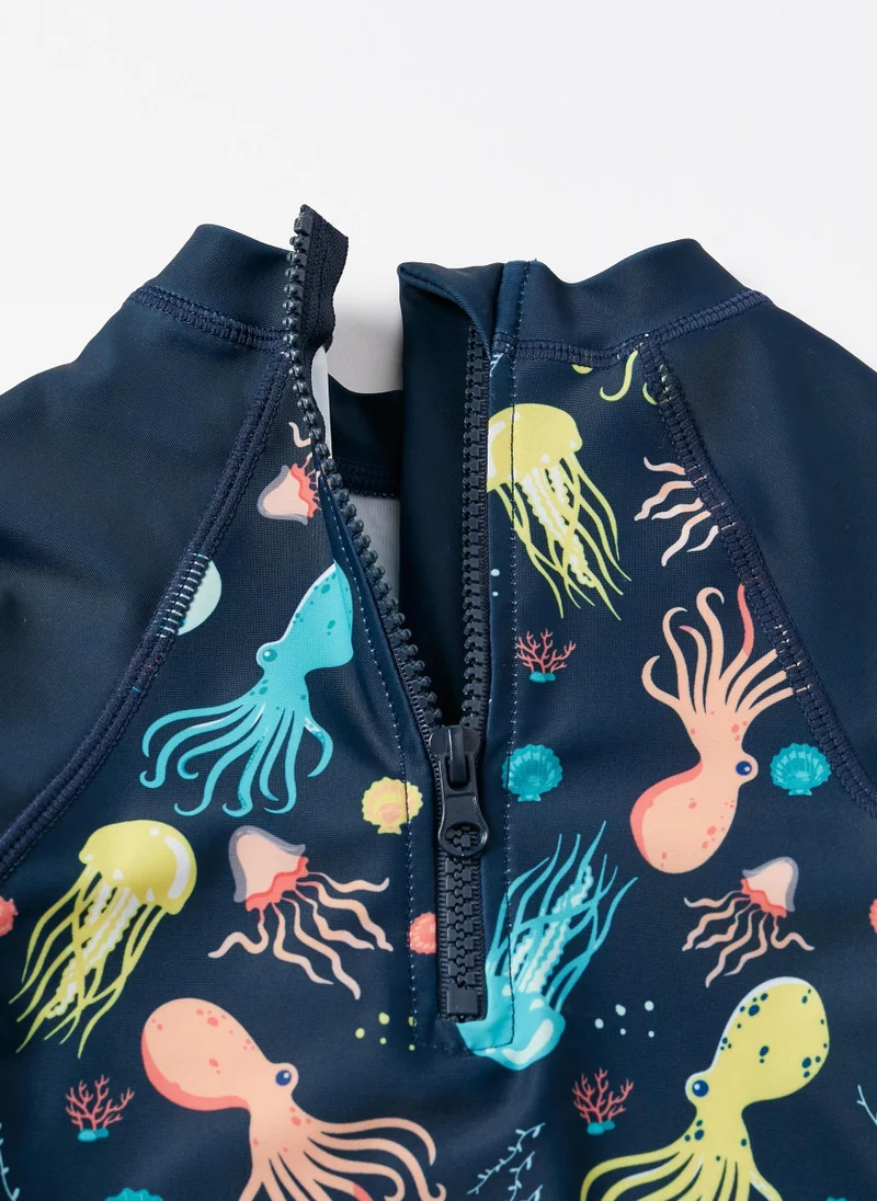 Zippy Swim Jumpsuit UV 80 Protection for Baby Boys 'Octopus'