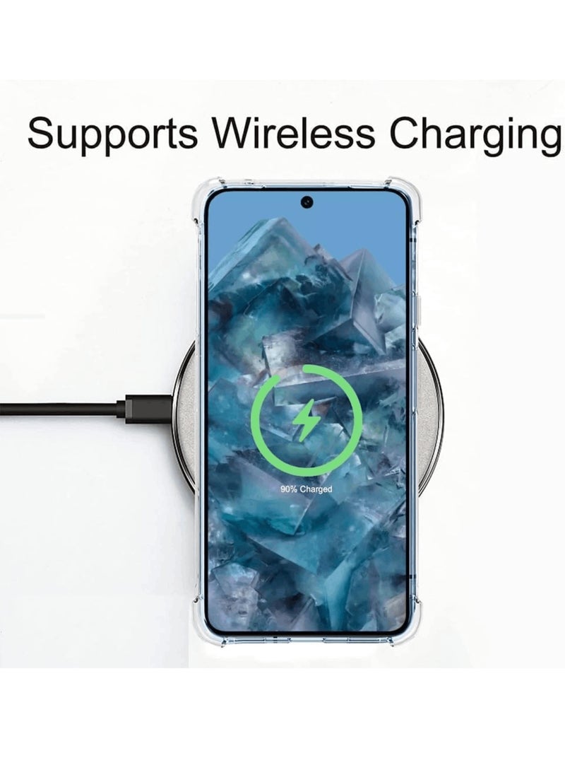 Aookay [1+2] For Google Pixel 9 Clear Case with Tempered Glass Screen Protector(2pcs), Soft TPU Four Corner Bumper Airbag Anti-drop Protection, Ultra-thin Transparent Cover (Google Pixel 9)  - Image 5