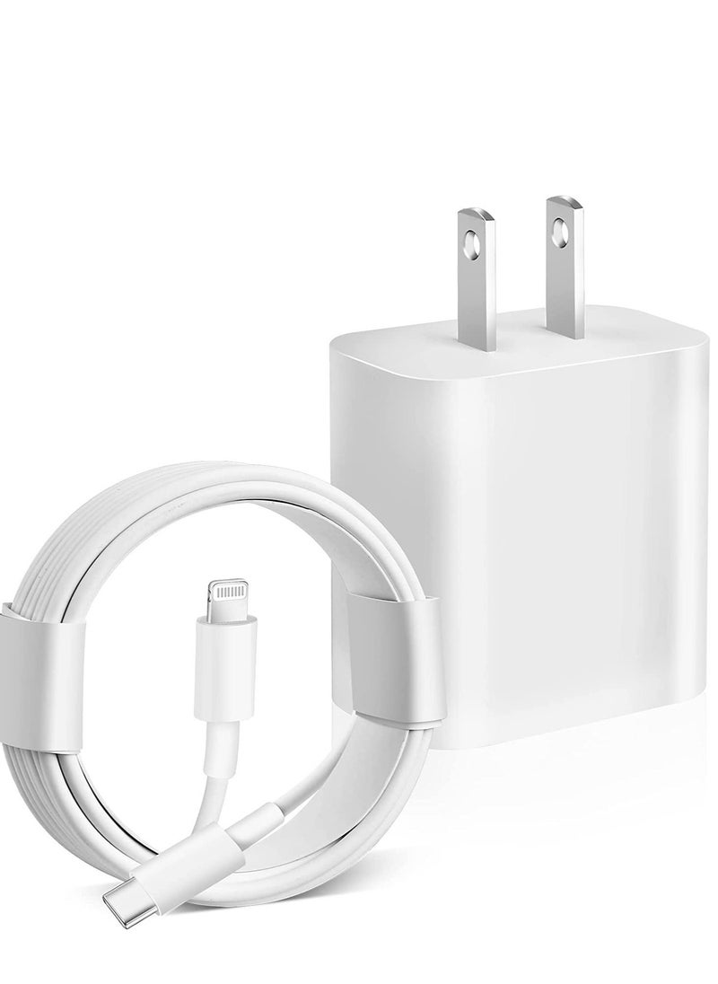 ELTRAZONE - iPhone 13 Fast Charger【Apple MFi Certified】20W USB C Fast Charger Block PD Wall Plug Charger with 3FT Type C to Lightning Cable for iPhone 13/13 Pro/13 Pro Max/12/12 Pro/11/11 Pro/XS Max/XR/AirPods - Image 1