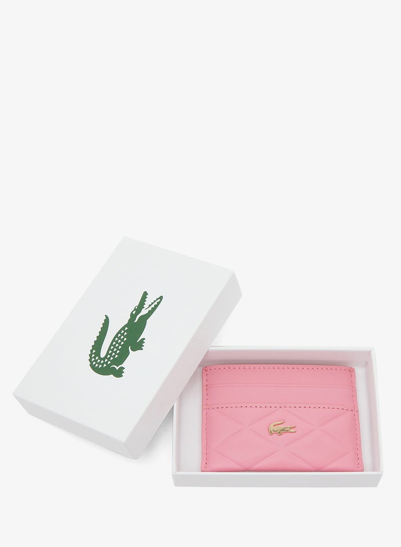 حامل بطاقات مبطن بشعار