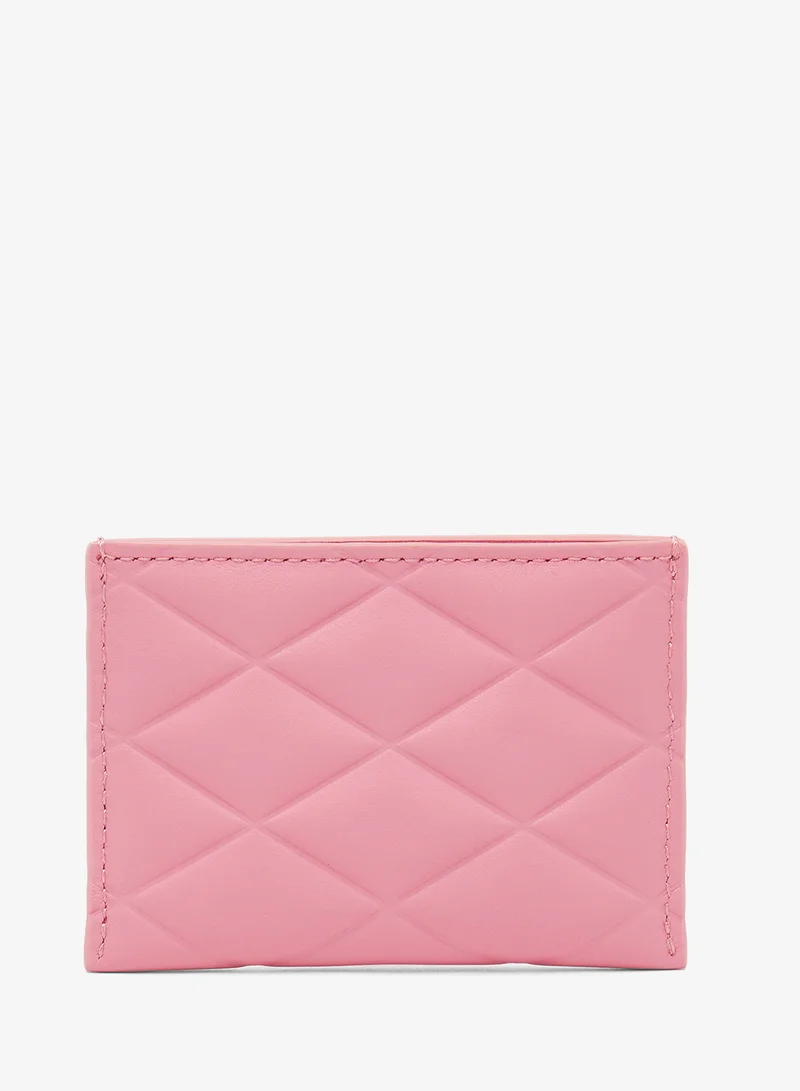 LACOSTE Logo Qulited Cardholder