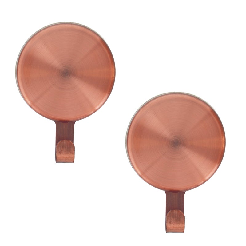 Haute Decor Attract Magnetic Wreath Hanger (Copper) - Set of 2 Magnets - for 2 Metal Doors/Surfaces or 1 Single-Pane Glass Door/Window - Holds up to 10 lbs. - Image 1