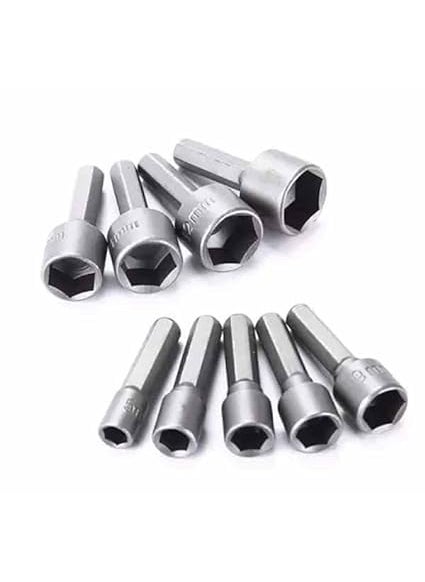 Bluedeal - Bluedeal 9pcs 14 Hex Shank Power Nut Driver Drill Bit Socket Wrench Screw 513mm Magnetic Nut Driver Set - Image 1