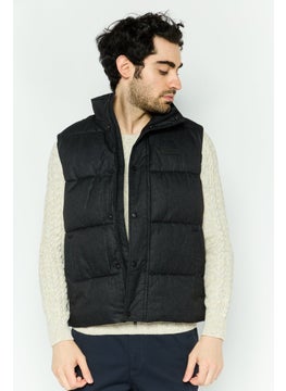 Michael Kors Men Brand Logo Vest Jacket, Black  - Image 1