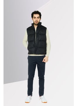 Michael Kors Men Brand Logo Vest Jacket, Black  - Image 2