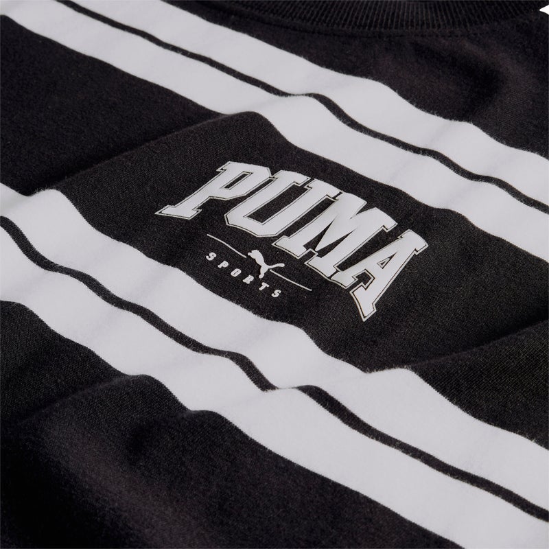 PUMA SQUAD Womens Black Striped T-shirt - Image 3