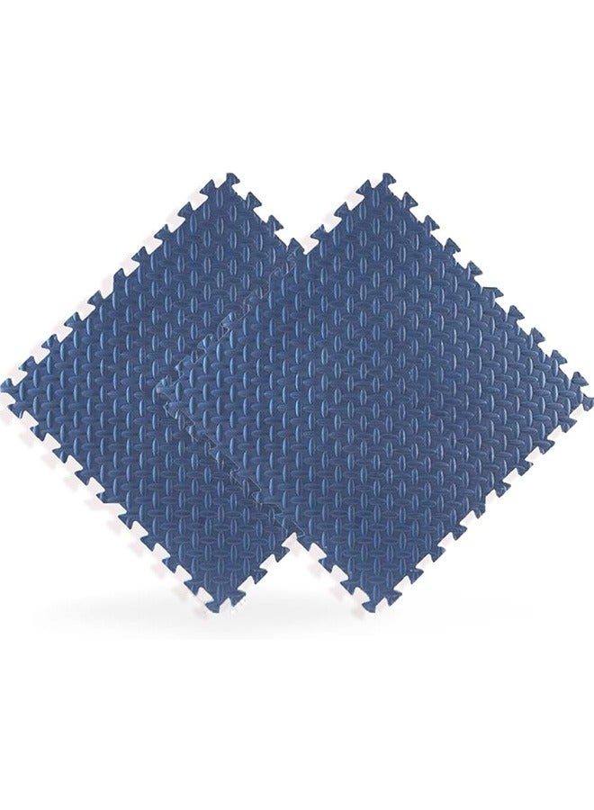 JCB CHIC EVA Foam Mats  2 Pcs 60cmx60cmx2.5cm Foam Baby Play Mat Soft Gym Home Exercise Kids Play Baby Crawling Workout Mat Garage Floor Tiles Indoor Outdoor Fitness(Navy) - Image 1