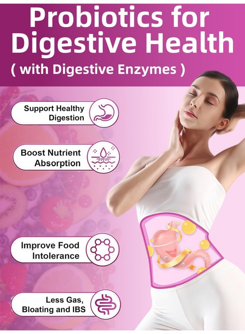 Probiotic Live Women Daily Probiotic 90 Capsules 100 Billion CFU 31 Strains with Organic Prebiotics for Digestive and Immune Health - Image 3