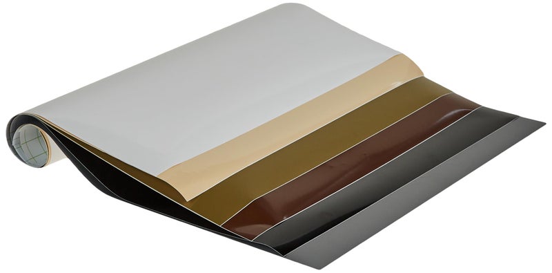 Cricut Premium Vinyl - Permanent, 12” x 12” Adhesive Decal Sheets Basics Sampler - Black, White, Coffee, Golden, Silver - Image 2