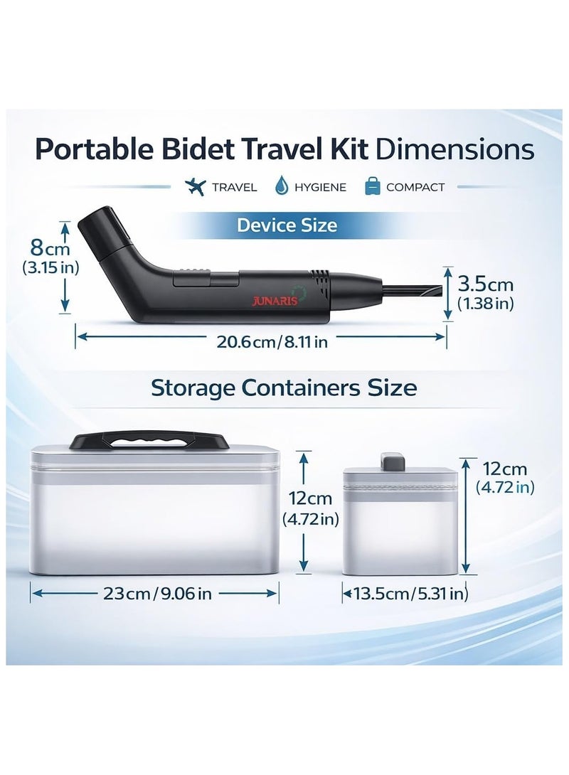 ARS Portable Shattaf Travel Bidet Sprayer with 2.3L Water Tank – Rechargeable Handheld Muslim Shower for Hygiene, Camping, Travel & Baby Care - Image 5