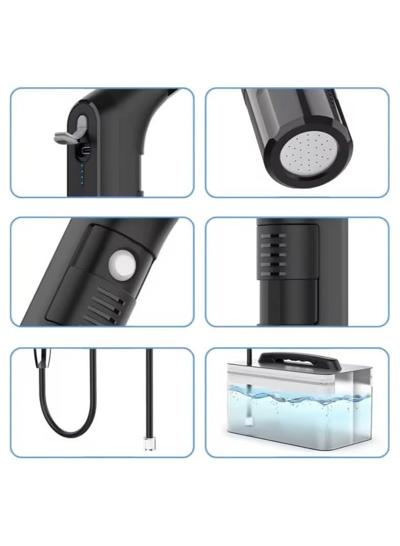 ARS Portable Shattaf Travel Bidet Sprayer with 2.3L Water Tank – Rechargeable Handheld Muslim Shower for Hygiene, Camping, Travel & Baby Care - Image 2