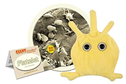 Giant Microbes GIANTmicrobes Platelet Plush, Blood Cell Plush, Blood Bank, Gifts for Lab Techs, Hematology, Phlebotomy Gifts, Phlebotomist Gift, Circulatory System, Immunology Gift, Lymphatic System - Image 2