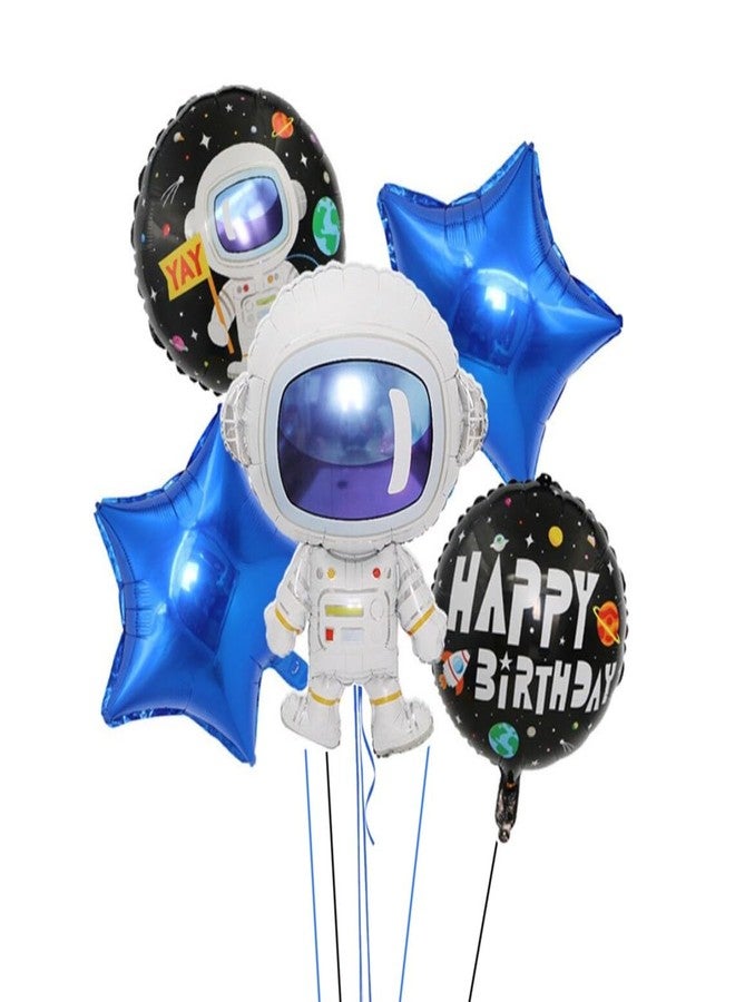 HK Balloons Space themed birthday decoration set with space themed printed balloons & foil balloons for kids birthday decortions (Space Themed Foil balloon set) - Image 1