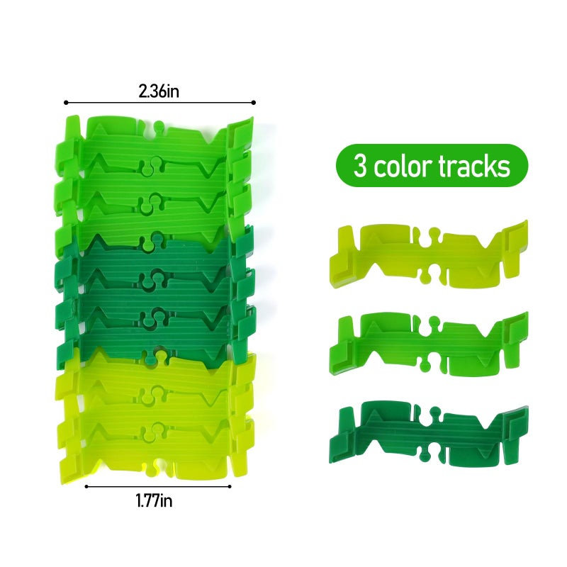 BEMITON 96 Pieces Dinosaur Track Expansion Set - Birthday Gift for 3 4 5 6 7 Year Old Boys Kids, Track Pack Compatible with Dino Race Car Toys, Add-On Accessories for Building Play Sets - Image 3
