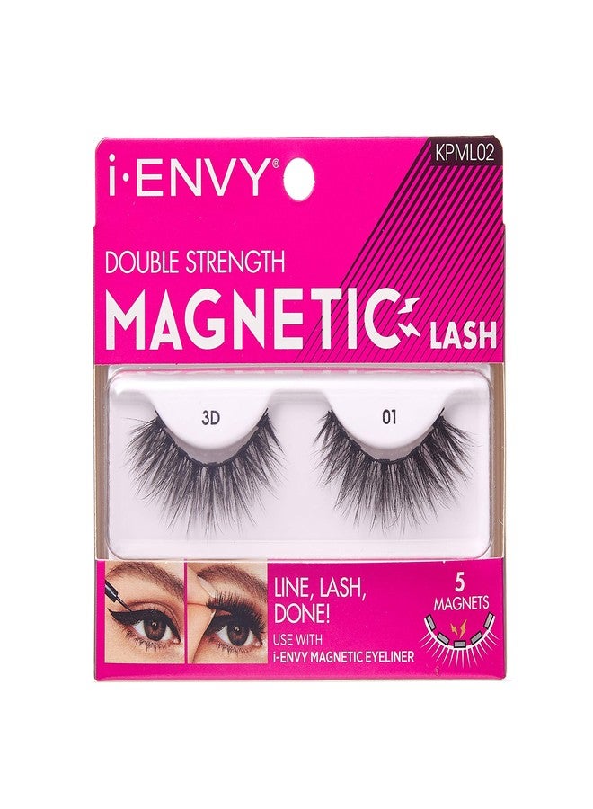 iEnvy i•ENVY Magnetic Lashes Double Strength Reusable Lashes Easy To Apply, Everyday Wearable False Eyelashes Faux Mink #2 - Image 1