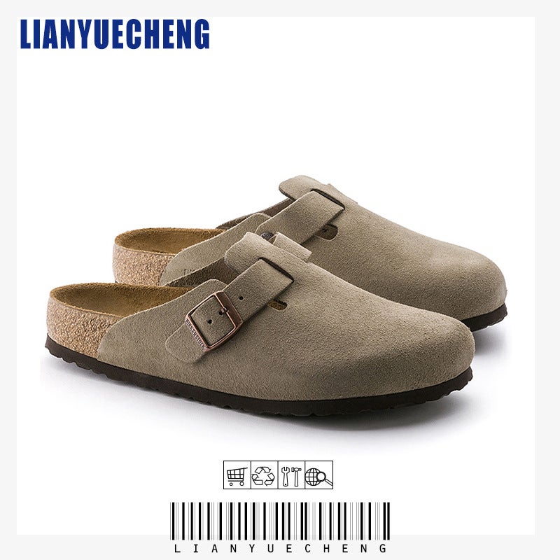 Pure Original 1:1 Birkenth Shoes Baotou Cork Slippers Men'S And Women'S Outwear Fashionable Soft Bottom Slippers Casual Birkenth Half Slippers For Women - Image 4