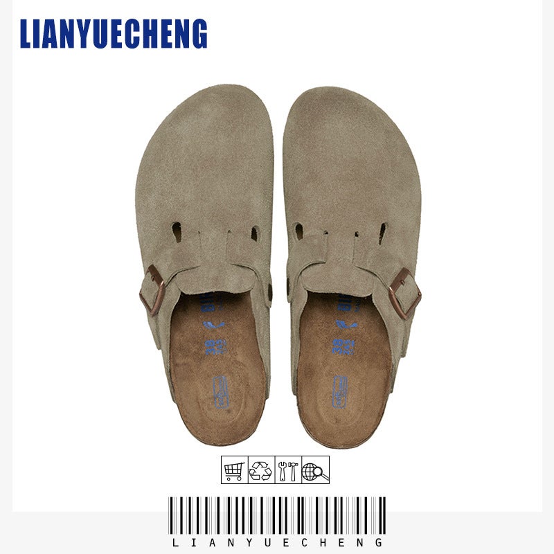 Pure Original 1:1 Birkenth Shoes Baotou Cork Slippers Men'S And Women'S Outwear Fashionable Soft Bottom Slippers Casual Birkenth Half Slippers For Women - Image 5