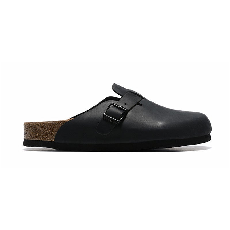 Pure Original 1:1 Birkenth Shoes Baotou Cork Slippers Men'S And Women'S Outwear Fashionable Soft Bottom Slippers Casual Birkenth Half Slippers For Women - Image 1