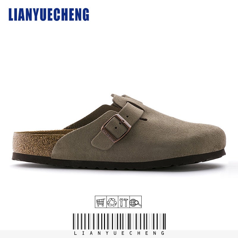 Pure Original 1:1 Birkenth Shoes Baotou Cork Slippers Men'S And Women'S Outwear Fashionable Soft Bottom Slippers Casual Birkenth Half Slippers For Women - Image 3