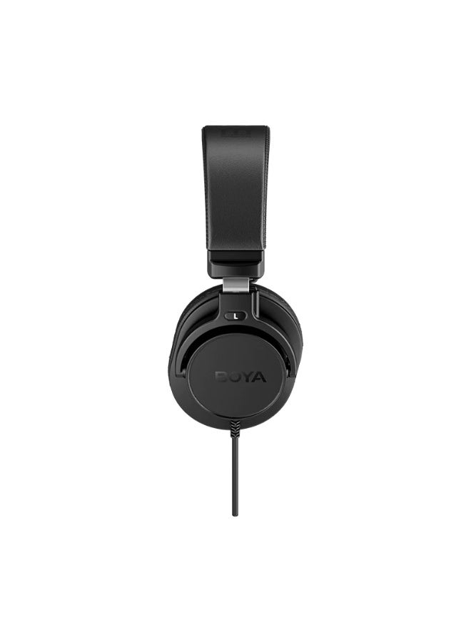 BOYA HP3 Professional Over-Ear Studio Monitoring Headphones for Podcast Recording, Music Production, Audio Mixing, Video Editing, Live Streaming, Content Creation, Wired Monitor Headphones with High-Fidelity Sound and Comfortable Ear Cushions - Image 5