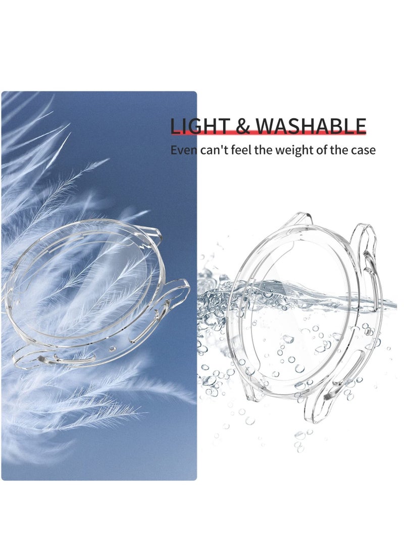 Compatible with Samsung Galaxy Watch 5 Pro 45mm Screen Protector Case Full Protection Cover Soft TPU Bumper Frame Accessories (Clear) - Image 3