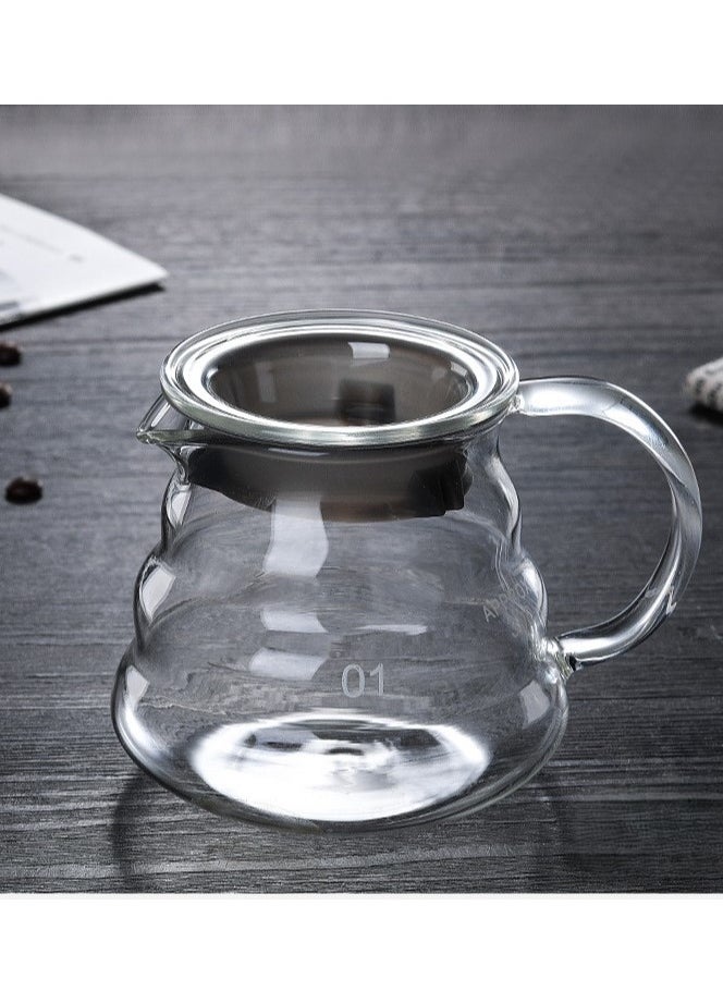 رانك  - طقم تقطير v60 ألة قهوة مكونة من قمع سيراميك أحمر و سيرفر زجاجي 01 - Image 1