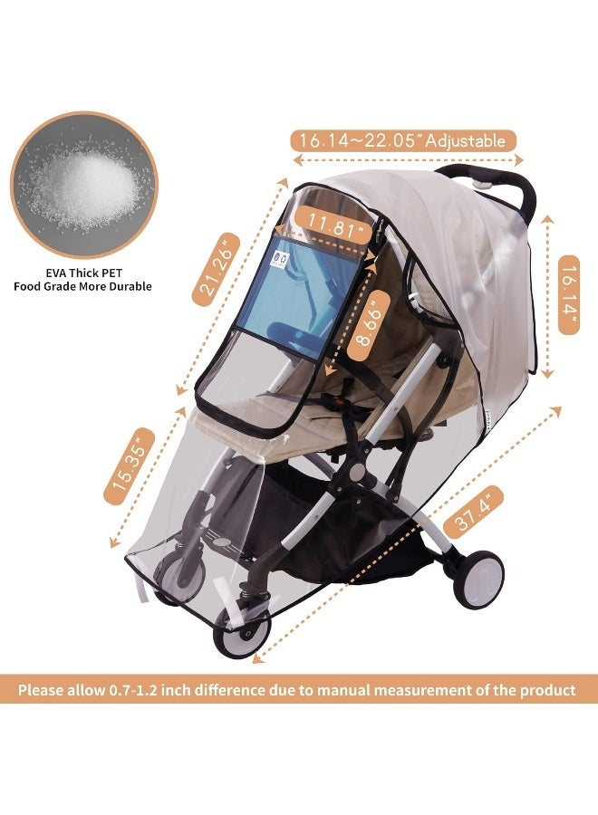 Bemece Stroller Rain Cover with Mosquito Net (Set of 2-Pieces) - Image 2