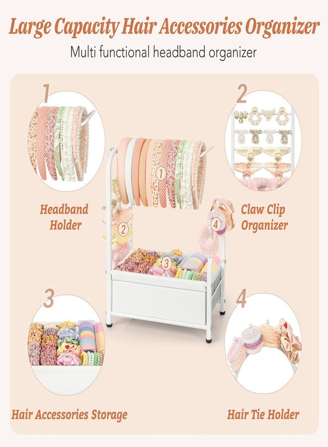 Keebofly Headband Holder Stand - Versatile Organizer for Scrunchies, Bows & Claw Clips - Compact Hair Accessories Storage for Girls, Women, Babies - Image 2