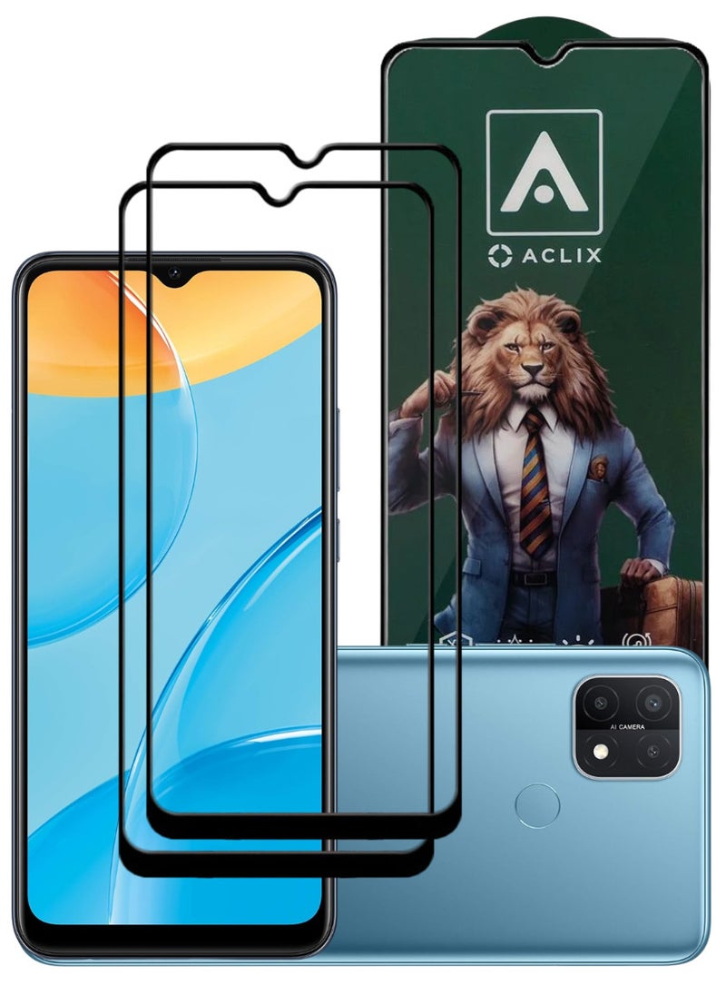 ACLIX 2 Pieces Antistatic ESD Dustproof Premium Quality High Definition Tempered Glass Screen Protector Designed For Oppo A15 - Image 1