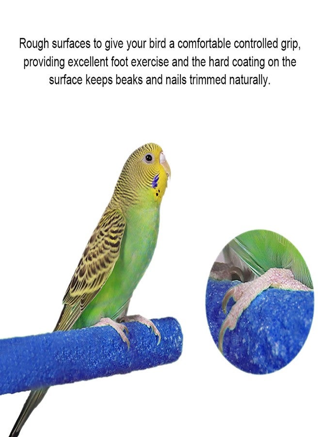 CHIOSHIO 4 PCS Bird Perch Stand Toy, Wood Parrot Perch Stand Platform Paw Grinding Stick, Cage Accessories Exercise Toys Budgies Parakeet Cockatiel Conure Hamster Gerbil Rat Mouse - Image 5