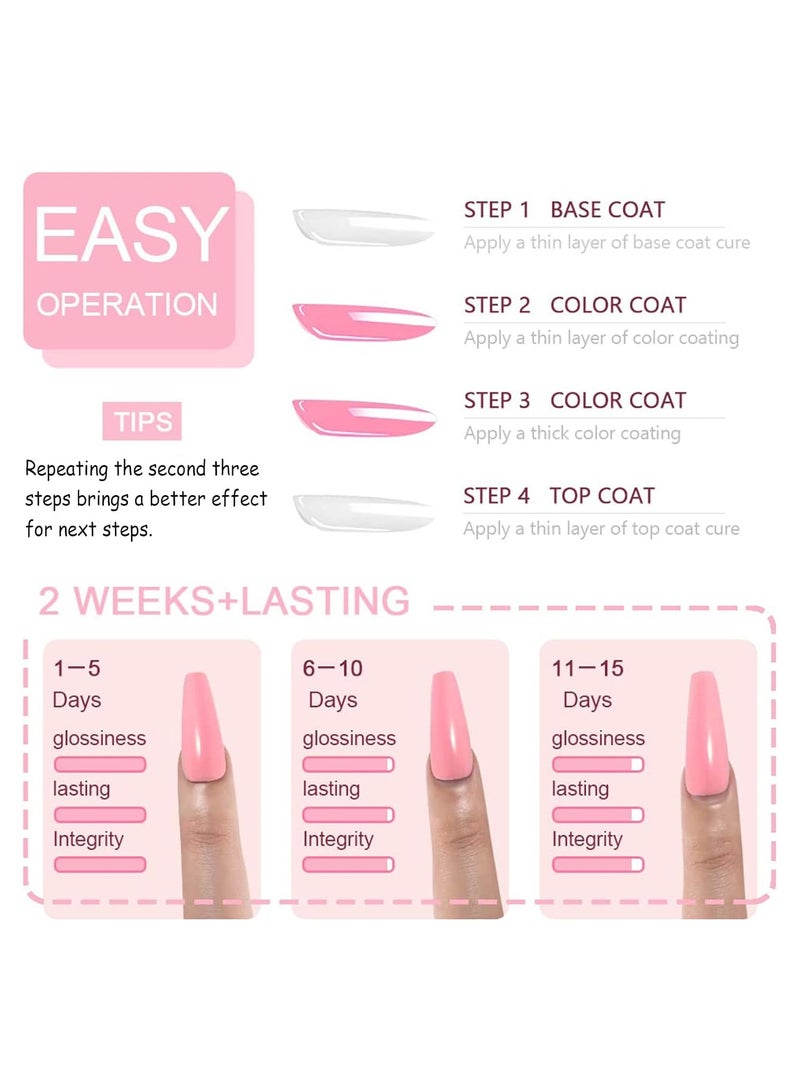 Excefore Glitter Nail Polish Set, 4Pcs Sliver Pink Purple Red Nail Varnish Set, Sparkly Shinny Natural Look Quick Dry Nail Varnish Gift Set DIY Long Lasting Nail Art Home - Image 5