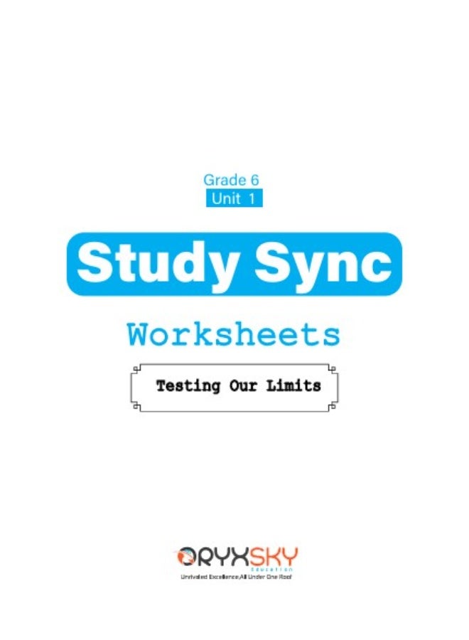 StudySync : worksheets unit 1-2 grade 6 - Image 2