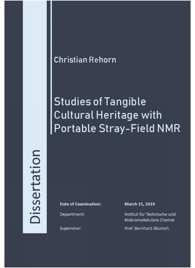 Studies of Tangible Cultural Heritage with Portable Stray-Field NMR 