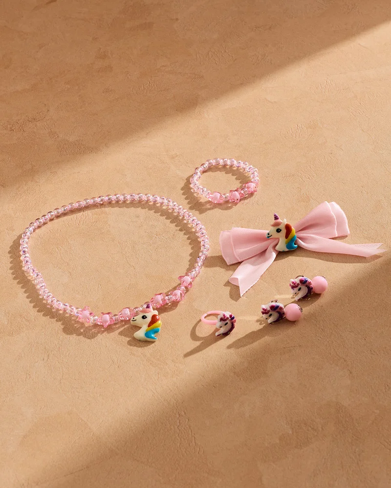 REDTAG Girls Assorted Jewellery Set With Bow - 5 Pieces