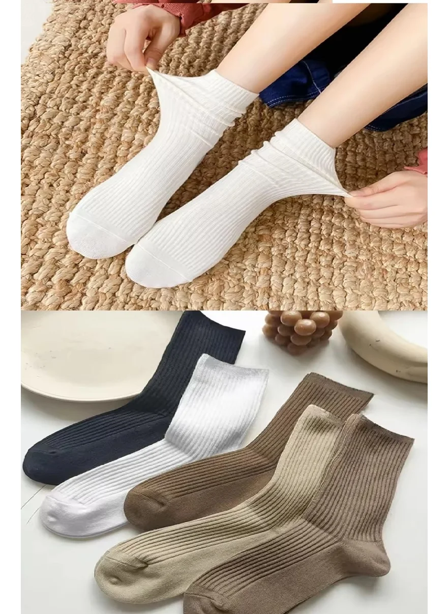 اوزي سوكس 5 Pairs Women's Elastic Seamless Ribbed Ankle Socks