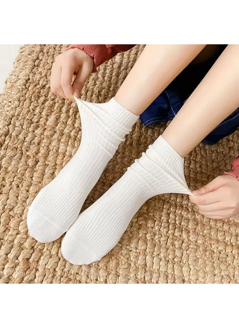 اوزي سوكس 5 Pairs Women's Elastic Seamless Ribbed Ankle Socks