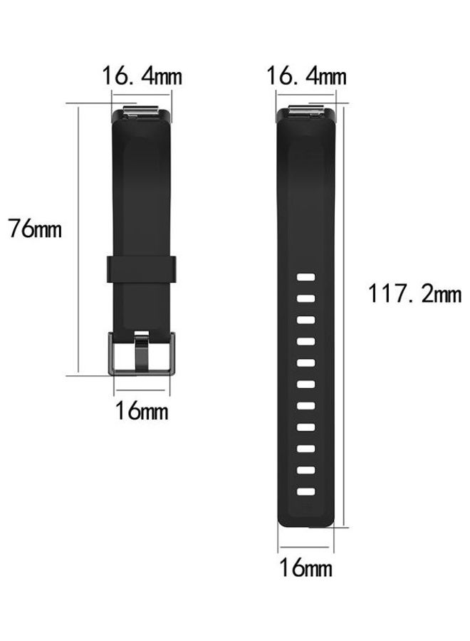 BGM Glossy Surface Silicone Replacement Wrist Strap For Fitbit Inspire/Inspire HR Wine Red - Image 2